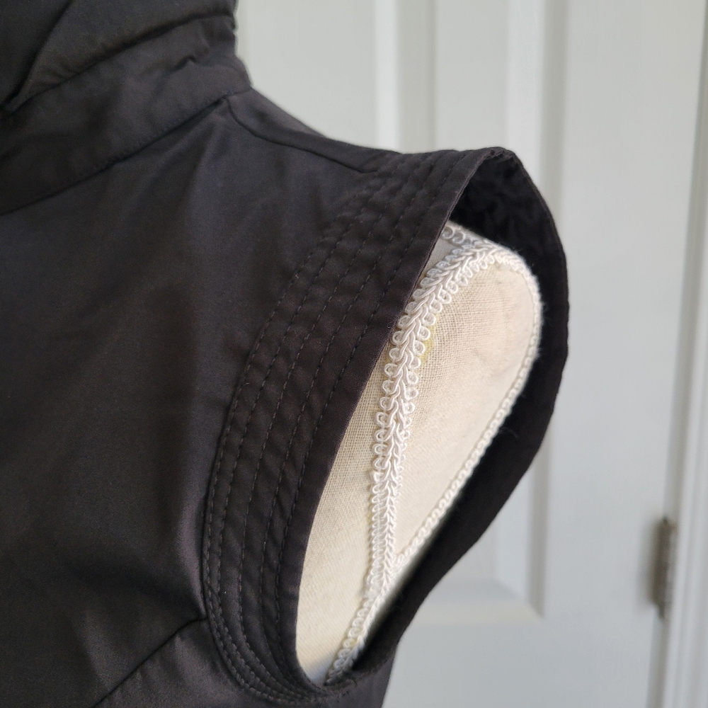 Piazza Sempione Black High Neck Top Minimalist Designer‎ Blouse Size 40 - Picture 8 of 11